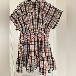 Plaid Short-Sleeve Dress